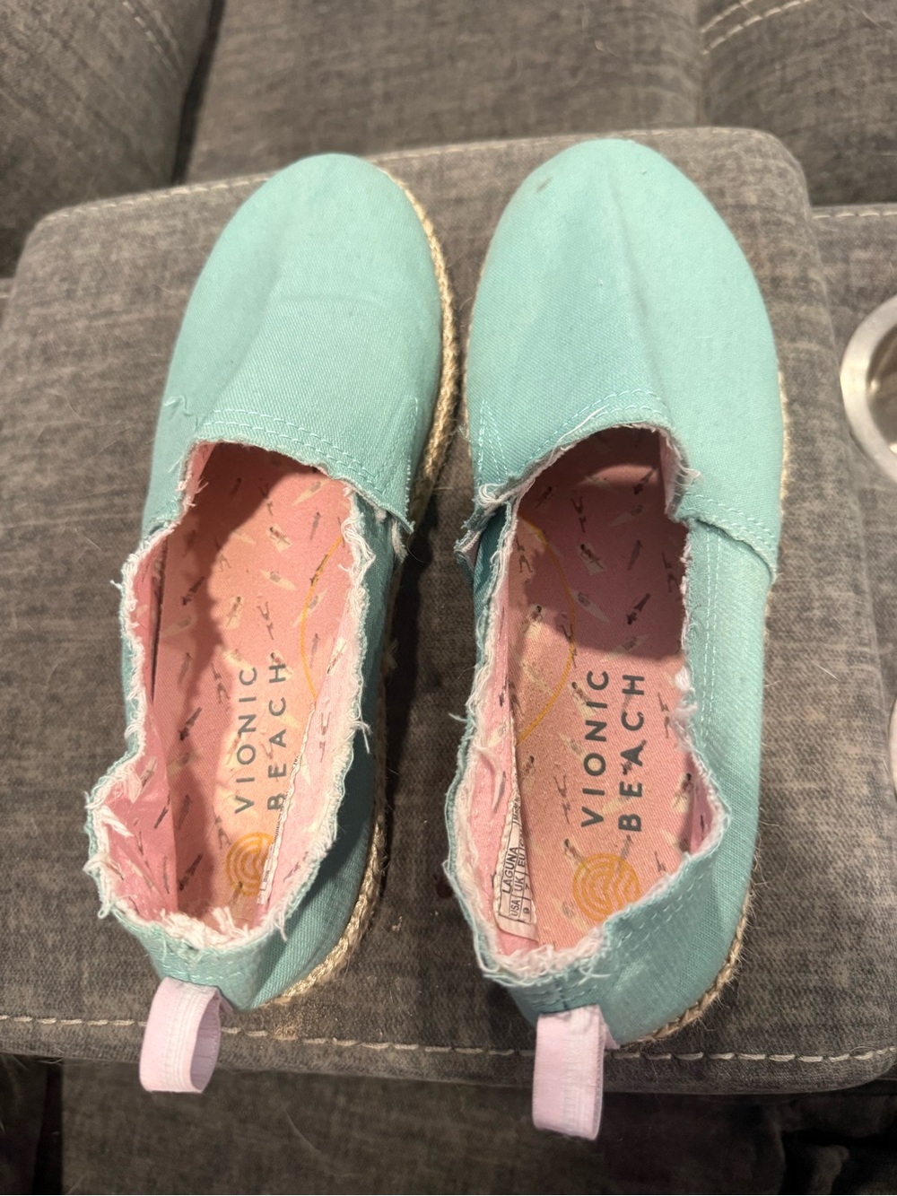 Vionic Beach Slip-On Espadrilles in Aqua
